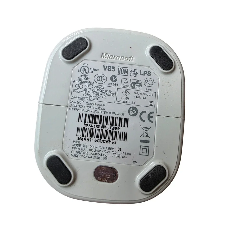 Microsoft Xbox 360 Quick Charge Kit White Charging Station & Battery Pack OEM B3